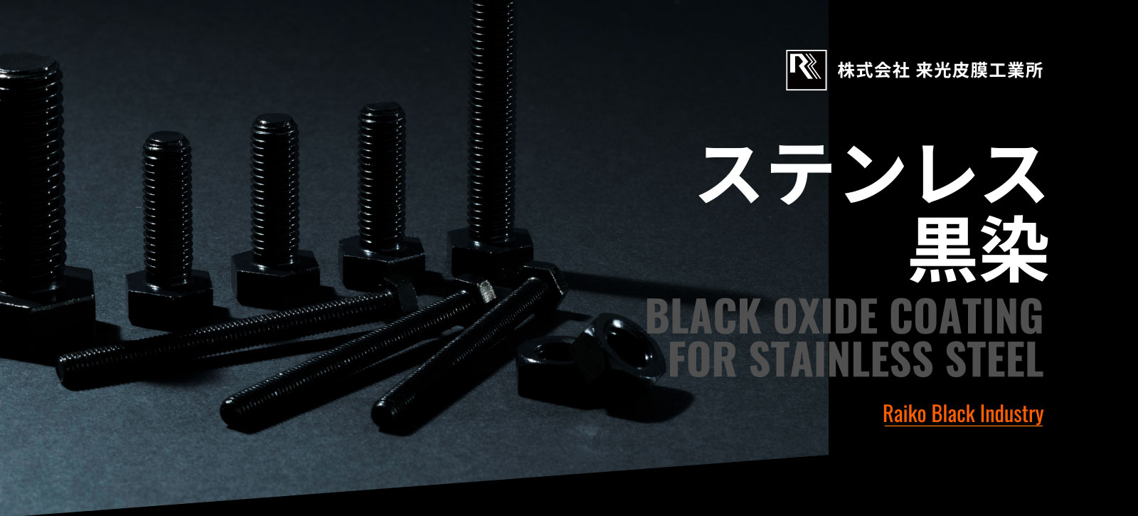 ステンレス黒染 BLACK OXIDE COATING FOR STAINLESS STEEL